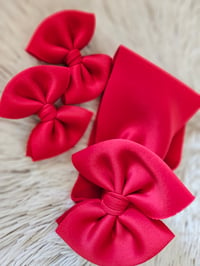 Image 3 of Red Puff Bow 