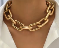Image 1 of Chunky Gold Link Necklace 