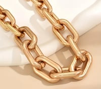 Image 3 of Chunky Gold Link Necklace 