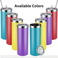 Image 2 of Laser Engraved Skinny Tumblers for Bridal Party (20oz.)