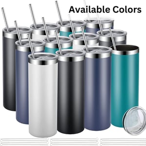 Image of Laser Engraved Skinny Tumblers for Bridal Party (20oz.)