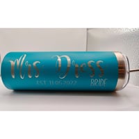 Image 5 of Laser Engraved Skinny Tumblers for Bridal Party (20oz.)