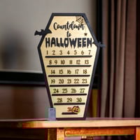 Image 1 of Halloween Countdown Standing Sign, Halloween Decor
