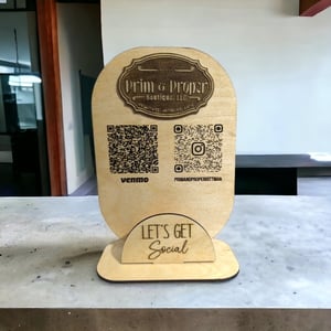 Image of Laser-Engraved Business Card Holder with Scan-Ready QR Code