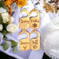 Image 2 of Wooden Laser Engraved Baby Closet Dividers for Seasons, Baby Clothes Divider