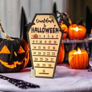 Image of Halloween Countdown Standing Sign, Halloween Decor