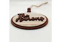 Image 3 of Personalized Couples Anniversary Christmas Ornaments