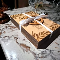 Image 3 of Rustic Wooden Wedding Seating Chart Place Cards