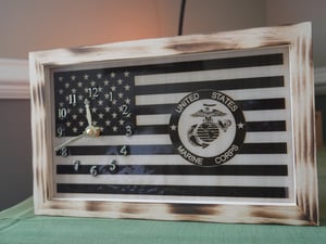 Image of Custom First Responder/ Military American Flag Clock