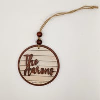 Image 4 of Personalized Couples Anniversary Christmas Ornaments