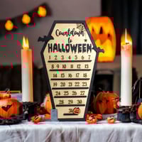 Image 5 of Halloween Countdown Standing Sign, Halloween Decor