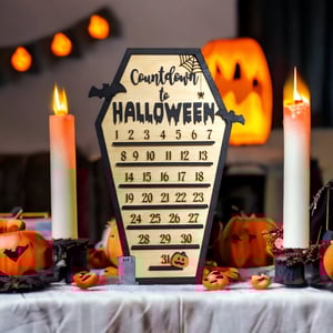 Image of Halloween Countdown Standing Sign, Halloween Decor