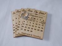 Image 4 of Wooden Calendar Save the Date Magnets for Weddings