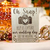 Image 2 of Custom Hashtag Sign for Weddings