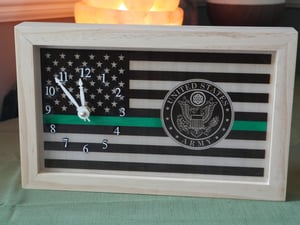Image of Handmade Military/ First Responder Flag Wall Clock