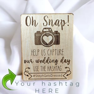 Image of Custom Hashtag Sign for Weddings