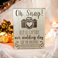 Image 4 of Custom Hashtag Sign for Weddings