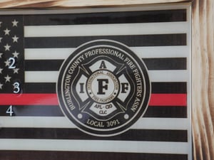 Image of Handmade Military/ First Responder Flag Wall Clock
