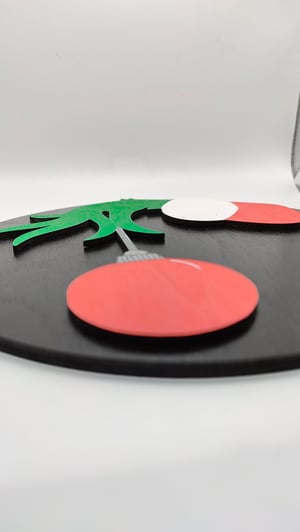 Image of Grinch Hand Wall Sign, Christmas Decor, Home Decor, Wooden Sign, Grinch Themed