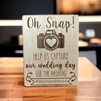 Image 5 of Custom Hashtag Sign for Weddings