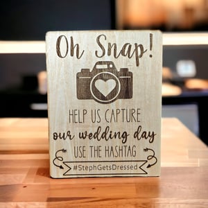Image of Custom Hashtag Sign for Weddings