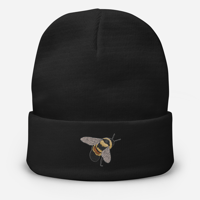 Image 1 of Embroidered Rusty Patched Bumble Bee Beanie