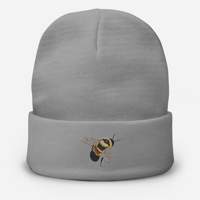 Image 2 of Embroidered Rusty Patched Bumble Bee Beanie