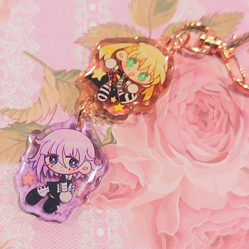 Image of SOUL EATER Maka & Crona Linked Keychain