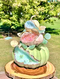 Image 1 of 7” 12” 15” Geode Pumpkins for Fall Decor and Thanksgiving Centerpiece