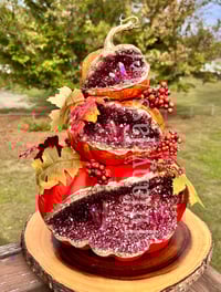Image 2 of 7” 12” 15” Geode Pumpkins for Fall Decor and Thanksgiving Centerpiece