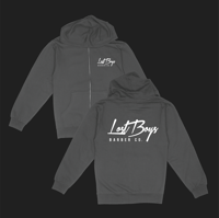 Image of Logo Zip Up Hoodie (Charcoal)