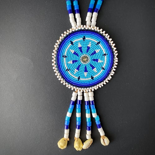 Rain Beaded Medallion Necklace