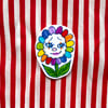 Hand Drawn Clown Flower Stickers