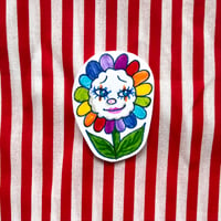 Image 3 of Hand Drawn Clown Flower Stickers