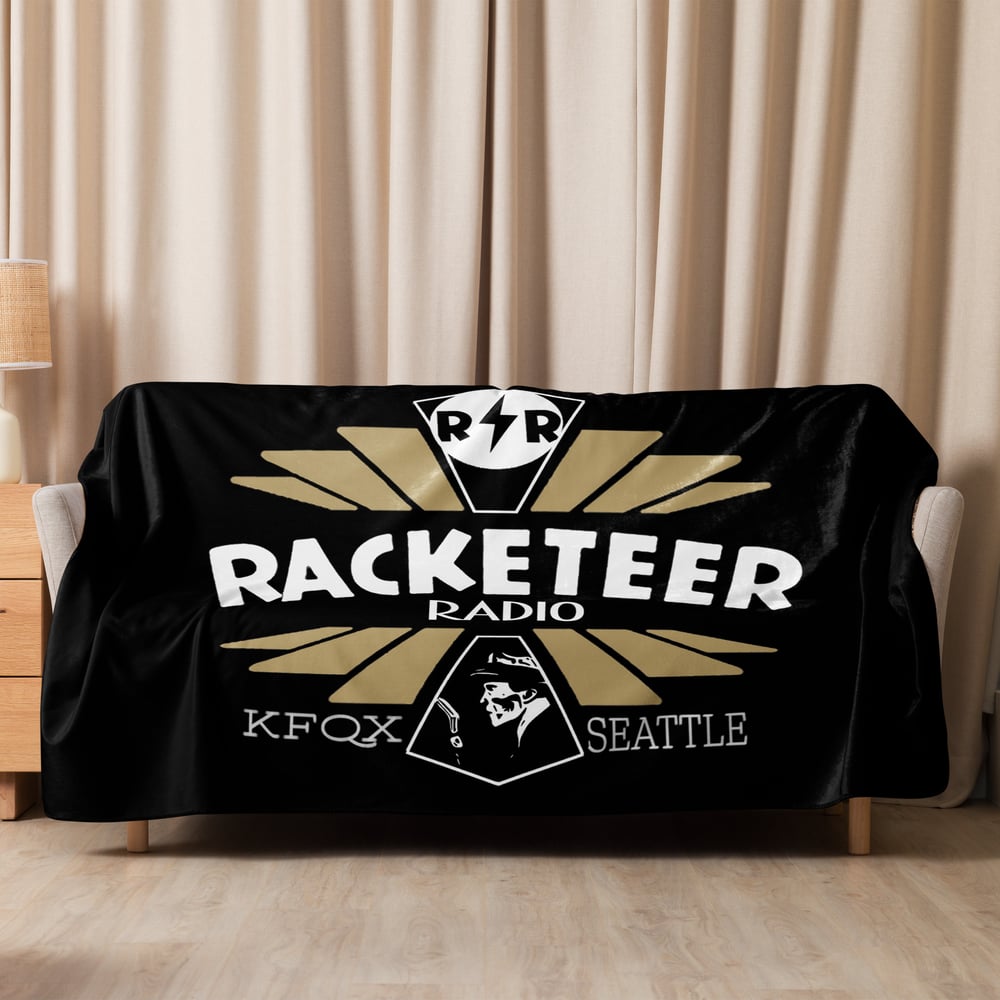 Racketeer Radio KFQX Sherpa Blanket (BLK)