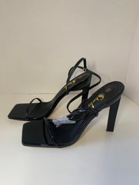 Image 1 of Black Ankle Strap Shein Heels - Size: 9