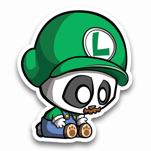 Image of Luigi Panda Sticker