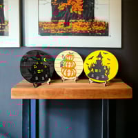 Image 2 of Mini Tiered Tray Signs Fall and Halloween Decor