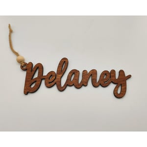 Image of Rustic Christmas Stocking Name Tags