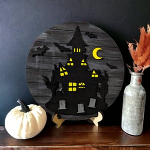 Image of Mini Tiered Tray Signs Fall and Halloween Decor