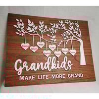 Image 3 of Grandkids Make Life More Grand Wooden Wall Sign, Gifts for Grandparents