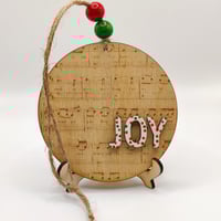 Image 5 of Joy To The World Wooden Christmas Ornament