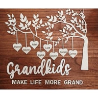Image 4 of Grandkids Make Life More Grand Wooden Wall Sign, Gifts for Grandparents