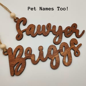 Image of Rustic Christmas Stocking Name Tags