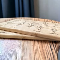 Image 5 of Engraved Bamboo Herb Mini Cutting Board