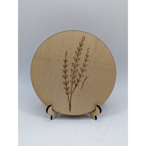 Image of Handcrafted Wildflower Wood Coaster Set (set of 5)