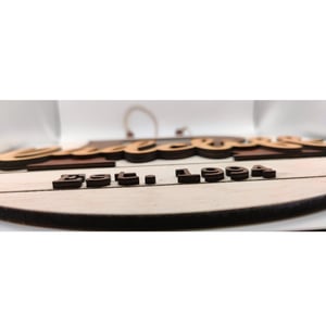 Image of Personalized Laser Cut Family Monogram Door Sign with Est. Date