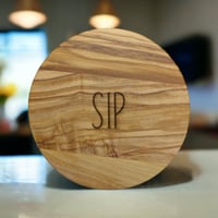 Image 3 of Sweet and Salty Wooden Coaster Set (Double Sided)