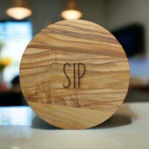 Image of Sweet and Salty Wooden Coaster Set (Double Sided)