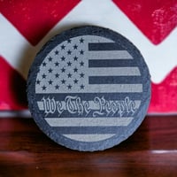 Image 3 of Patriotic Slate Coaster Set (set of 4)